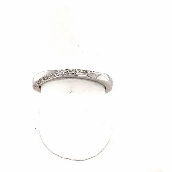 18K 0.12CT DIAMOND TWIST BAND Lester Martin Dresher, PA