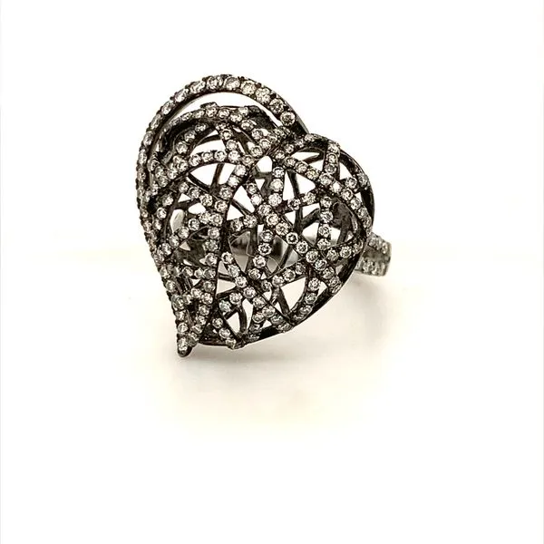 3.20CT DIA OPEN HEART RING Lester Martin Dresher, PA