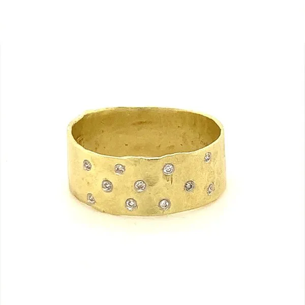 HAMMERED BAND WITH DIAMONDS similar item image