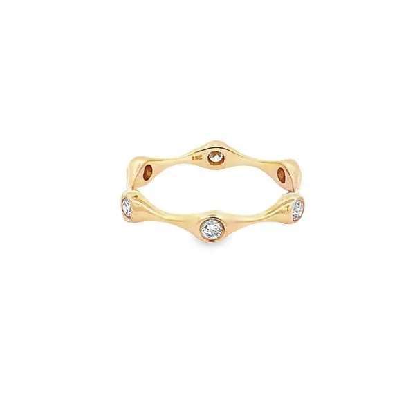 0.30CT DIAMOND BAMBOO STATION STYLE  FASHION RING Image 2 Lester Martin Dresher, PA