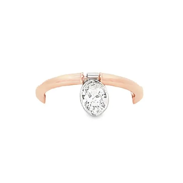 0.45CT OVAL CUT DIAMOND FLIP RING SET IN 18K ROSE GOLD Image 2 Lester Martin Dresher, PA