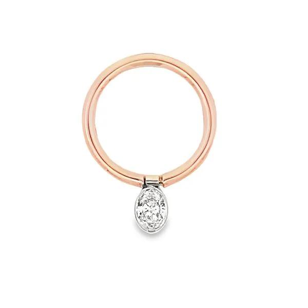 0.45CT OVAL CUT DIAMOND FLIP RING SET IN 18K ROSE GOLD Lester Martin Dresher, PA