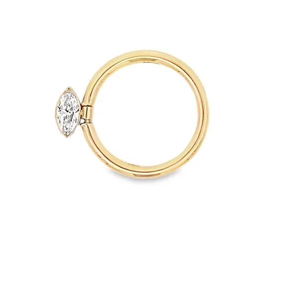0.40CT MARQIS CUT DIAMOND FLIP RING SET IN 18K YELLOW GOLD Image 3 Lester Martin Dresher, PA