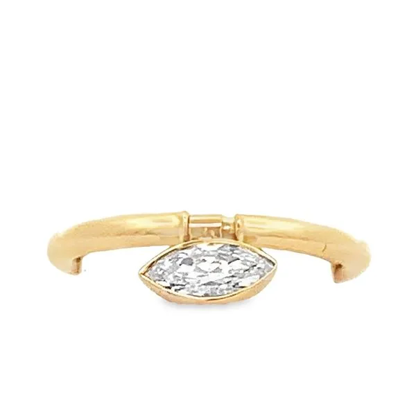 0.40CT MARQIS CUT DIAMOND FLIP RING SET IN 18K YELLOW GOLD Lester Martin Dresher, PA