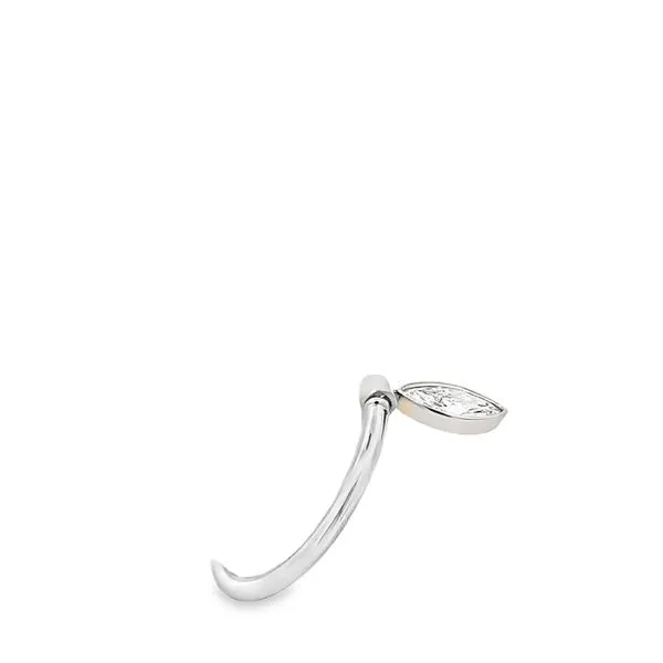 0.44CT MARQUIS CUT DIAMOND FLIP RING SET IN PLATINUM Image 2 Lester Martin Dresher, PA