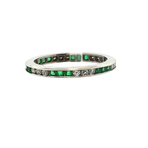 PRINCESS CUT NATURAL RUBY AND 0.27CT TW DIAMOND ETERNITY BAND Image 2 Lester Martin Dresher, PA