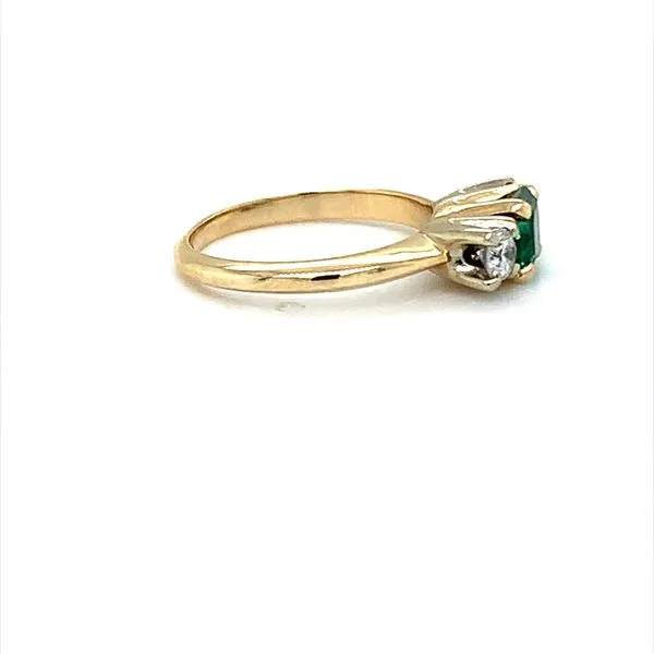 CREATED EMERALD RING WITH 0.40TW DIAMOND ACCENTS Image 2 Lester Martin Dresher, PA