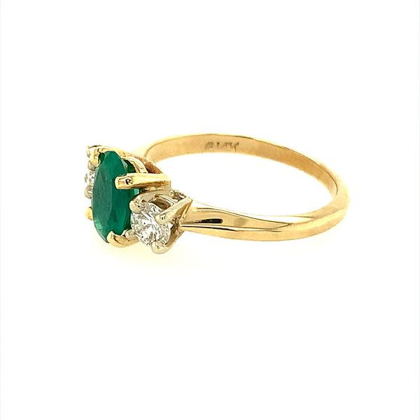 CREATED EMERALD RING WITH 0.40TW DIAMOND ACCENTS Image 2 Lester Martin Dresher, PA