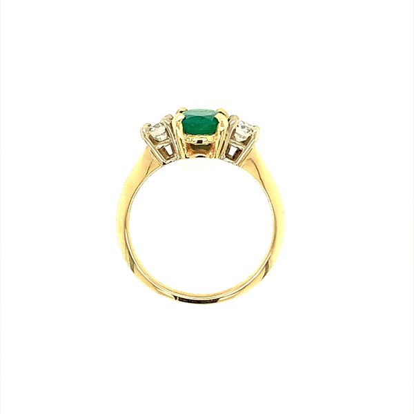 CREATED EMERALD RING WITH 0.40TW DIAMOND ACCENTS Image 3 Lester Martin Dresher, PA
