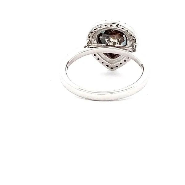 1.73CTW SALT AND PEPPER DIAMOND RING INCLUDING A NATURAL 1.55CT PEAR SHAPE Image 3 Lester Martin Dresher, PA