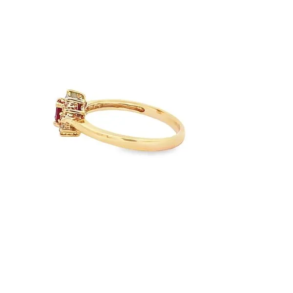 14K OVAL RUBY AND DIAMOND RING Image 2 Lester Martin Dresher, PA