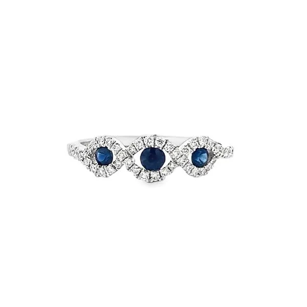 SAPPHIRE AND DIAMOND ENTWINED FASHION RING Lester Martin Dresher, PA