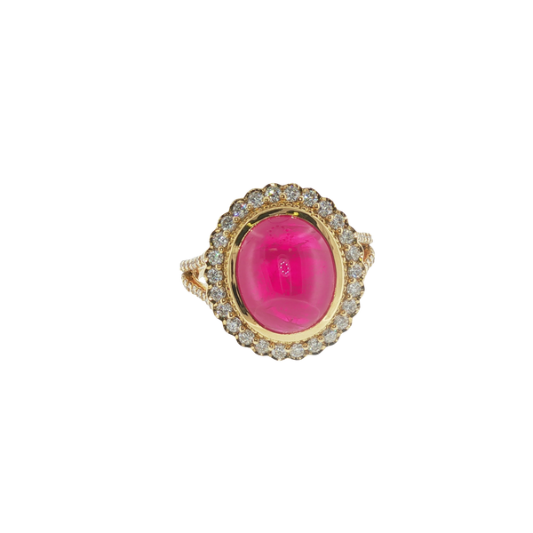 5.61CT RUBY CABACHON RING Lester Martin Dresher, PA
