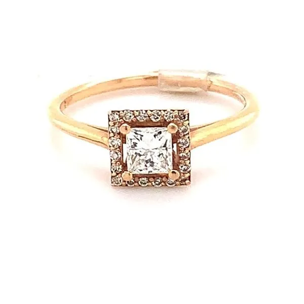 0.43CT PRINCESS CUT DIA ENGAGEMENT RING