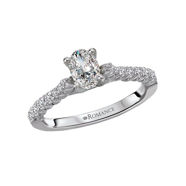 0.50CT OVAL DIAMOND ENGAGEMENT RING WITH 0.25CTW DIAMONDS  ACCENTS Lester Martin Dresher, PA