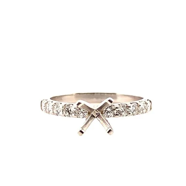 0.50TD 10 DIAMOND SEMI-MOUNT RING Image 4 Lester Martin Dresher, PA