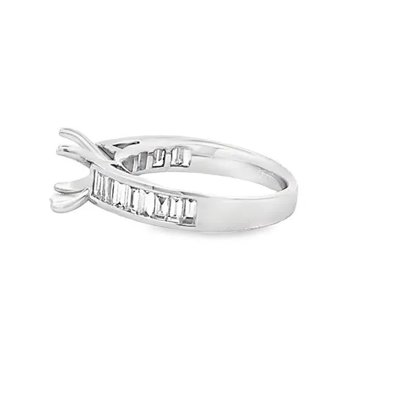 0.75CTW BAGUETTE DIAMOND CHANNEL SET SEMI-MOUNT ENGAGEMENT RING Image 2 Lester Martin Dresher, PA