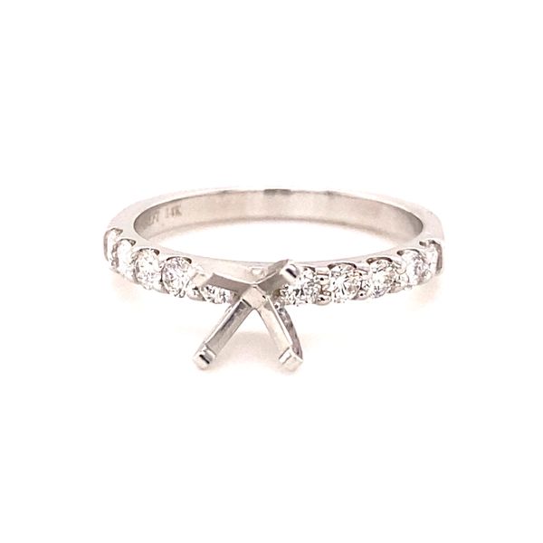 0.50TD 10 DIAMOND SEMI-MOUNT RING Lester Martin Dresher, PA