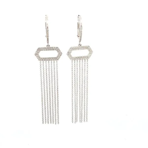 0.35CT DIAMOND TASSLE DANGLE EARRINGS Lester Martin Dresher, PA