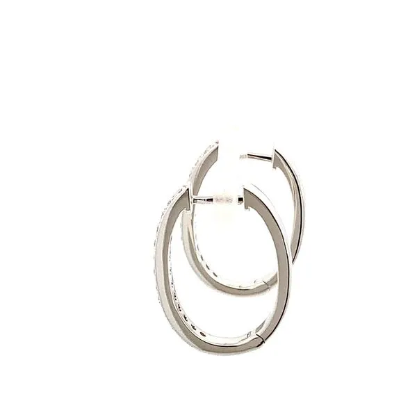 0.46CT DIAMOND OVAL HUGGIE EARRINGS Image 2 Lester Martin Dresher, PA