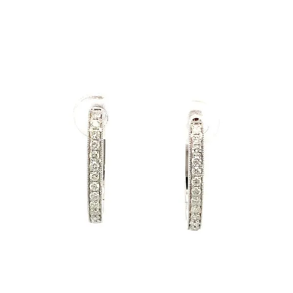 0.46CT DIAMOND OVAL HUGGIE EARRINGS Lester Martin Dresher, PA