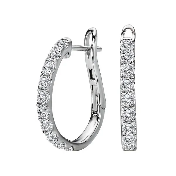 1.00CTW  DIAMOND HOOP EARRINGS