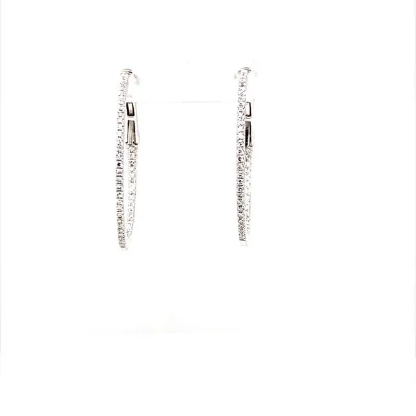 0.28CTW DIAMOND INSIDE-OUT ROUND HOOP EARRINGS