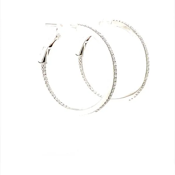 0.28CTW DIAMOND INSIDE-OUT ROUND HOOP EARRINGS