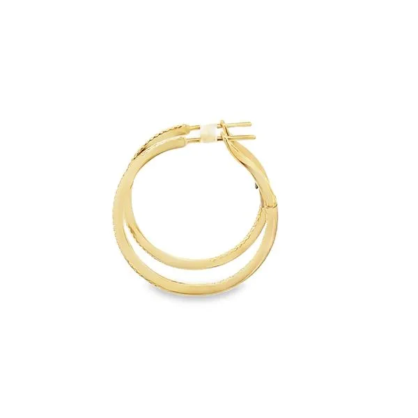 0.28CTW DIAMOND INSIDE-OUT ROUND HOOP EARRINGS