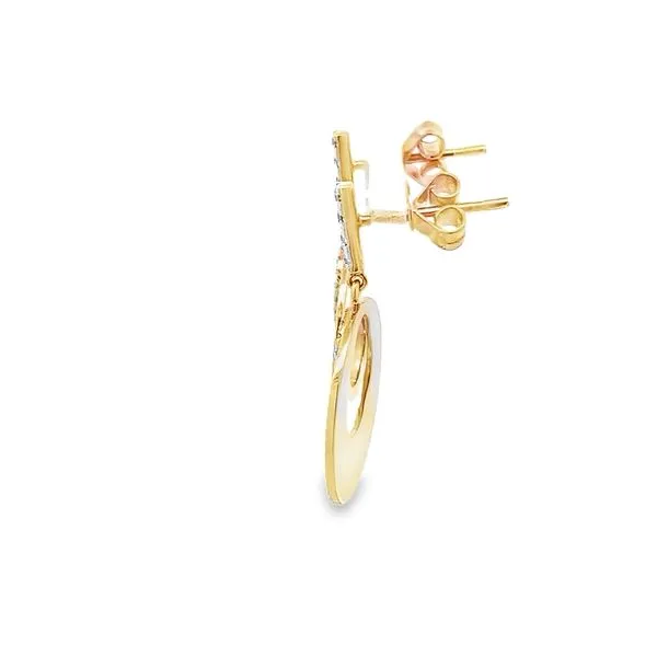 0.22CTW DIAMOND DOUBLE CIRCLE EARRINGS