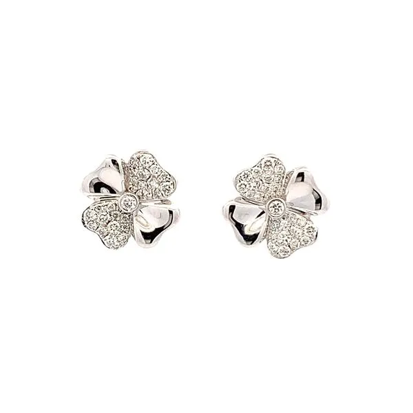 0.47CTW DIAMOND FOUR LEAF CLOVER EARRINGS Lester Martin Dresher, PA