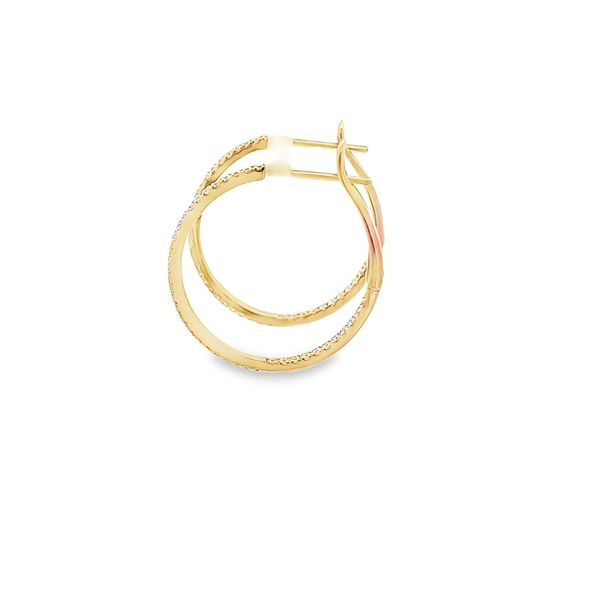 0.49CT DIAMOND INSIDE-OUT HOOP EARRINGS Image 2 Lester Martin Dresher, PA