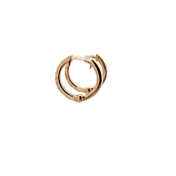 0.26CT DIAMOND SMALL HUGGIE EARRINGS Image 2 Lester Martin Dresher, PA
