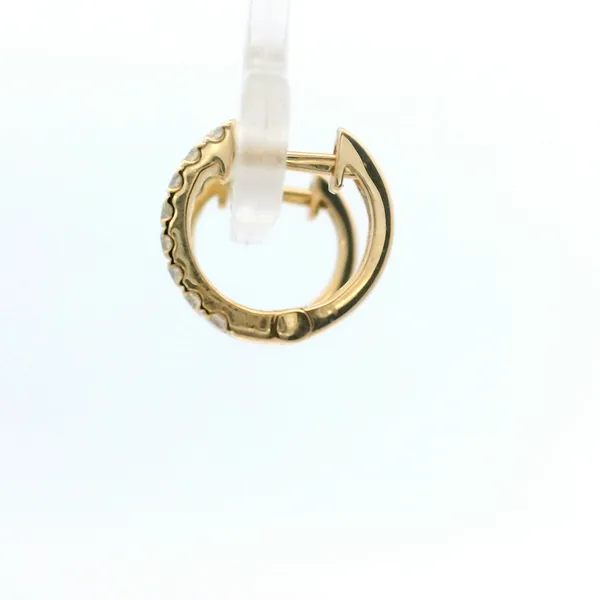 0.26CT DIAMOND SMALL HUGGIE EARRINGS Image 3 Lester Martin Dresher, PA