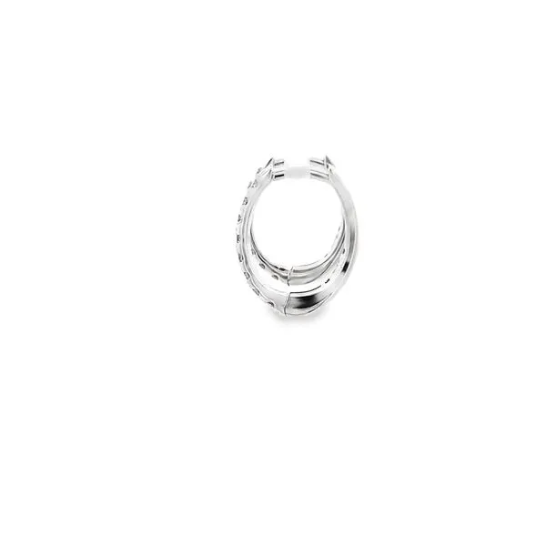 0.38CTW DIAMOND HUGGIE EARRINGS SET IN 14K WHITE GOLD Image 2 Lester Martin Dresher, PA