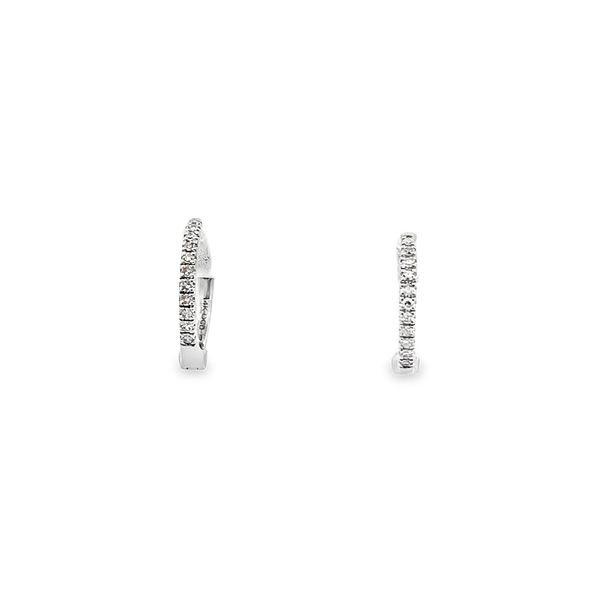 0.09CT DIAMOND SMALL HUGGIE EARRINGS Lester Martin Dresher, PA