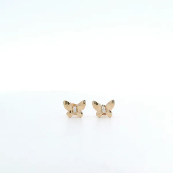 0.02CTW DIAMOND BUTTERFLY STUD EARRINGS Image 2 Lester Martin Dresher, PA