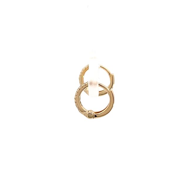 0.06CT DIAMOND SMALL HUGGIE EARRINGS Image 3 Lester Martin Dresher, PA