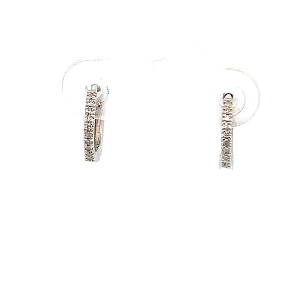 0.06CT DIAMOND SMALL HUGGIE EARRINGS Lester Martin Dresher, PA