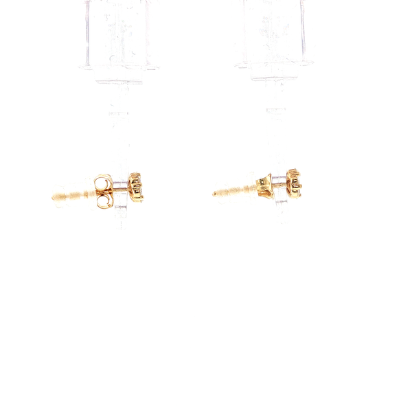 0.24CT DIAMOND FLOWER CLUSTER STUD EARRINGS SET IN 14K YELLOW GOLD Image 2 Lester Martin Dresher, PA