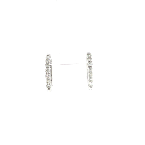 DIAMOND OVAL HOOP EARRINGS Lester Martin Dresher, PA
