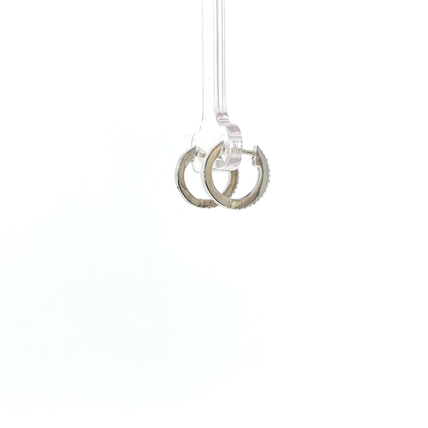 DIAMOND HUGGIE EARRINGS Image 2 Lester Martin Dresher, PA