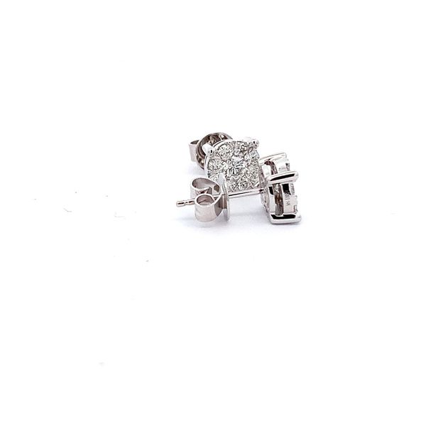 DIAMOND CLUSTER STUD EARRINGS Image 3 Lester Martin Dresher, PA