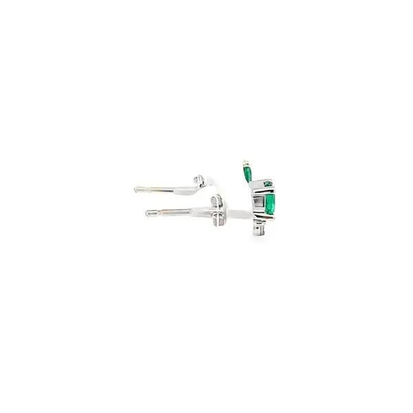 0.30CTW EMERALD AND 0.03CTW DIAMOND STUD EARRINGS Image 2 Lester Martin Dresher, PA