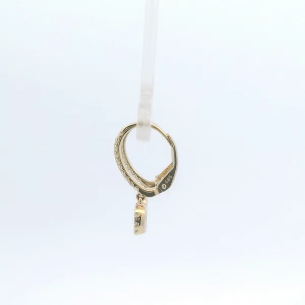 0.21CTW EMERALD AND 0.29 CTW DIAMOND HALO EARRINGS Image 2 Lester Martin Dresher, PA