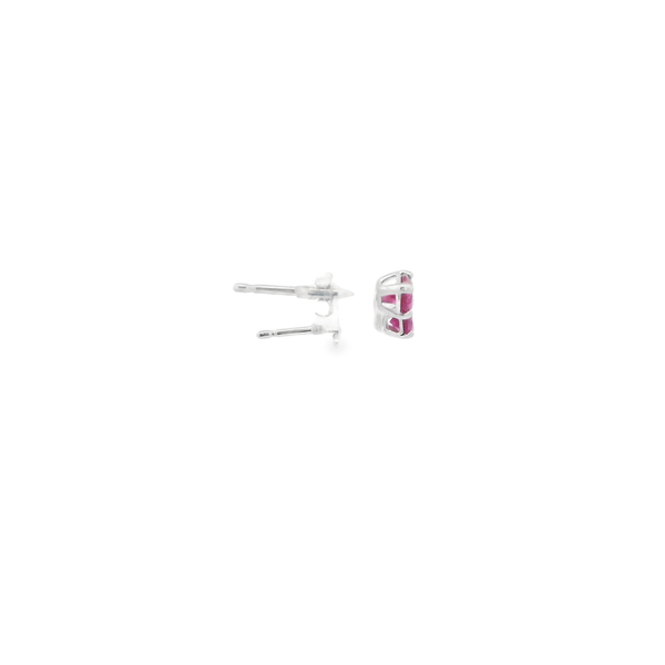 0.66CTW OVAL SAPPHIRE WITH 0.12CTW DIAMOND ACCENT POST EARRINGS Image 2 Lester Martin Dresher, PA