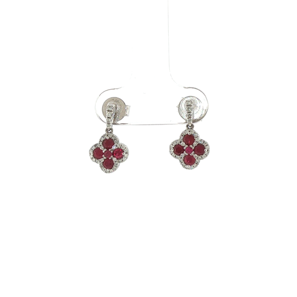 RUBY AND DIAMOND EARRINGS Lester Martin Dresher, PA