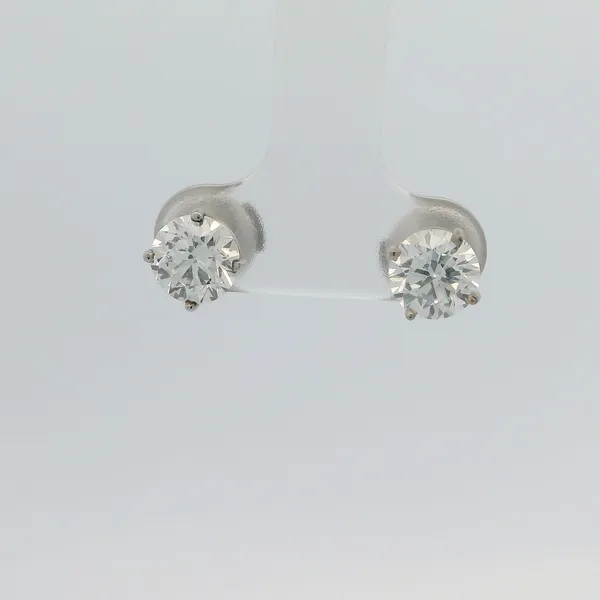 Lab-Grown Diamond Stud Earrings in 14K White Gold