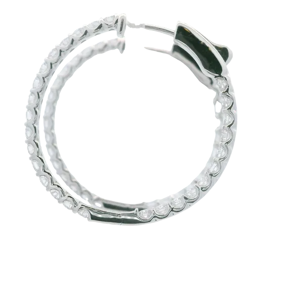 2.09CTW LAB GROWN DIAMOND INSIDE-OUT HOOP EARRINGS Image 2 Lester Martin Dresher, PA