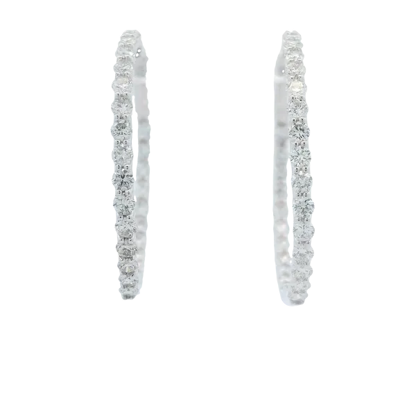 2.09CTW LAB GROWN DIAMOND INSIDE-OUT HOOP EARRINGS Lester Martin Dresher, PA